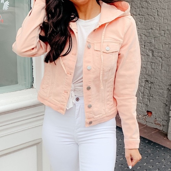 loft pink denim jacket